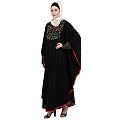 Indo classic Kaftan with embroidery work- Black